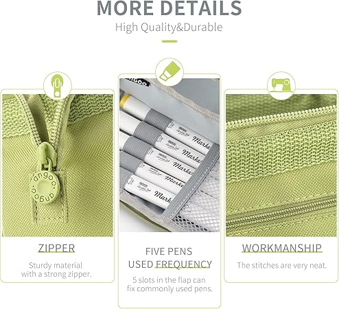 ANGOOBABY Large Capacity Pencil Case for Boys, High School Students, and Girls