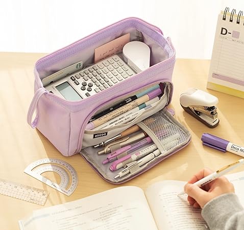 ANGOOBABY Large Capacity Pencil Case for Boys, High School Students, and Girls