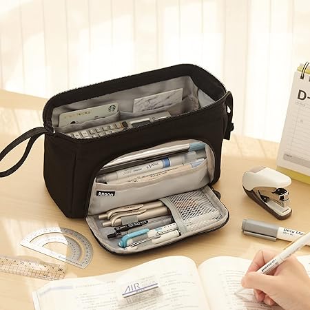 ANGOOBABY Large Capacity Pencil Case for Boys, High School Students, and Girls
