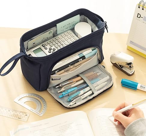 ANGOOBABY Large Capacity Pencil Case for Boys, High School Students, and Girls