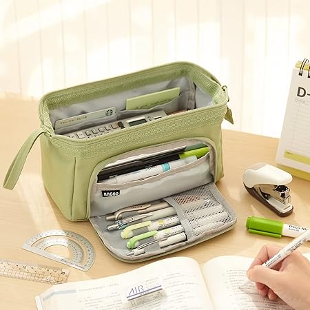 ANGOOBABY Large Capacity Pencil Case for Boys, High School Students, and Girls