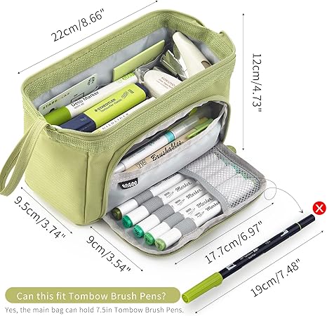 ANGOOBABY Large Capacity Pencil Case for Boys, High School Students, and Girls