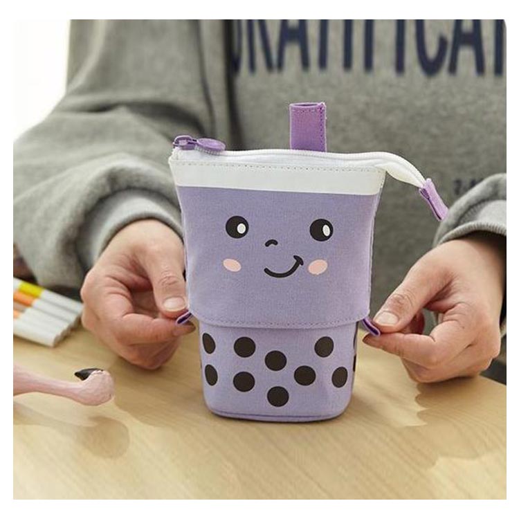 Cute Pencil Case, 2-Way Pencil Case, Pen Holder, Pen Pouch, Tapioca Design